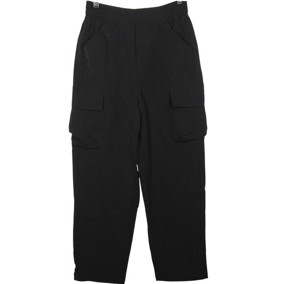 Halara Black Lightweight Nylon Blend High Waist Pull On Crop Cargo Pants Size XS - Picture 7 of 13